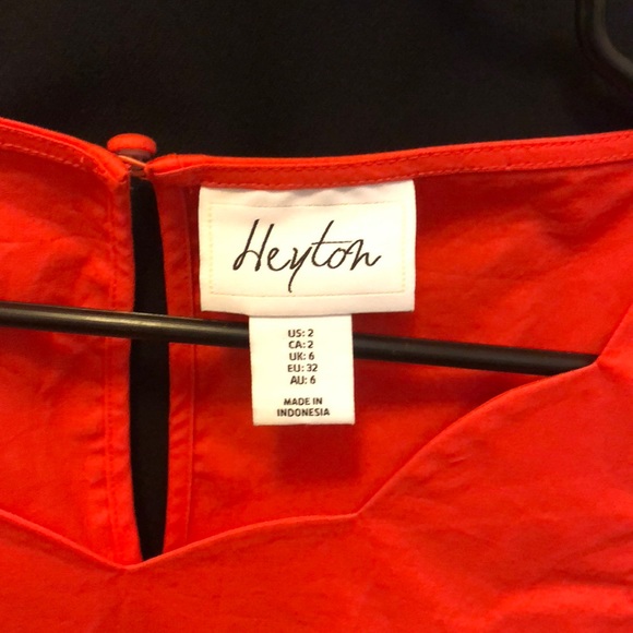 Bright orange shift dress HAS POCKETS - Picture 3 of 3